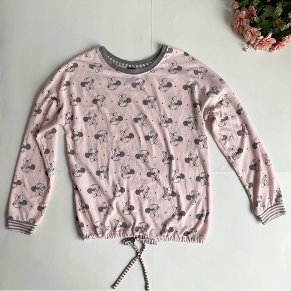 Disney Minnie Mouse Pink/Grey Cozy 2pc Pajama/ Lounge Set - Picture 7 of 15